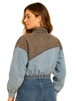 California Oversized Spliced Bomber Jacket (Back)