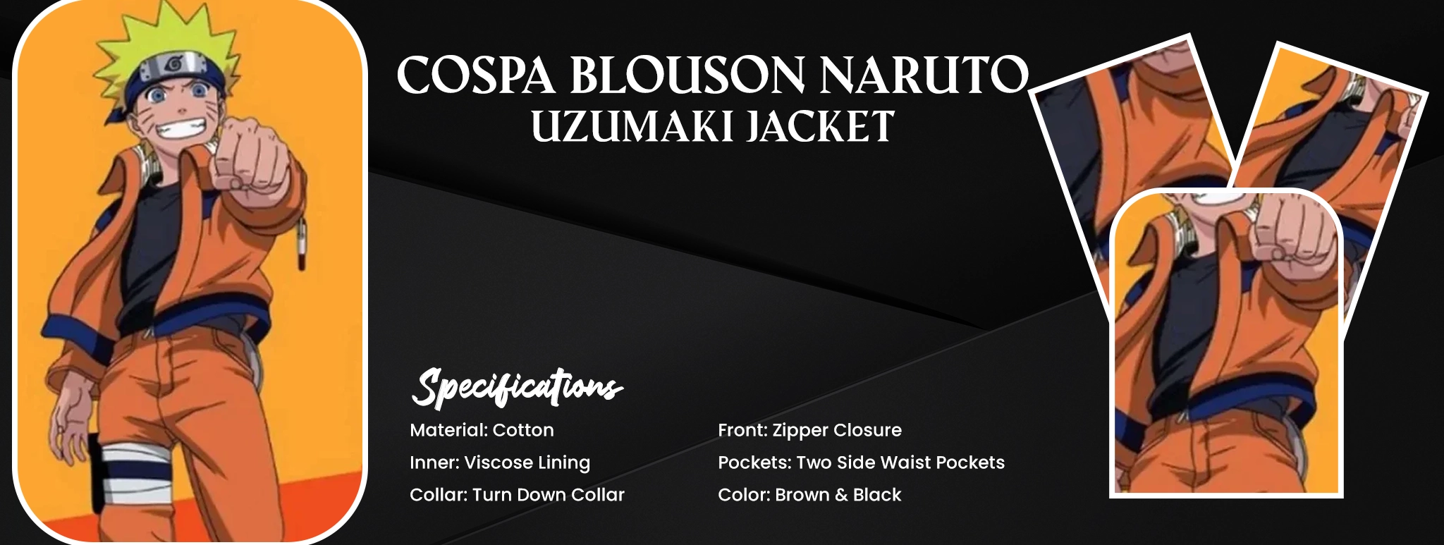 Cospa Blouson Naruto Uzumaki Jacket