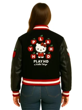 Hello Kitty Apples H Varsity Jacket (Back)