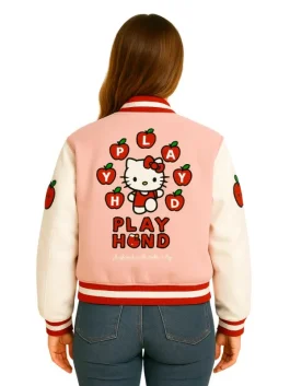 Hello Kitty Apples H Varsity Jacket (Back)