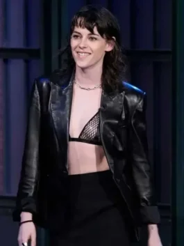Kristen Stewart Leather Blazer