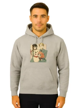 Spy X Family Hoodie front look black color