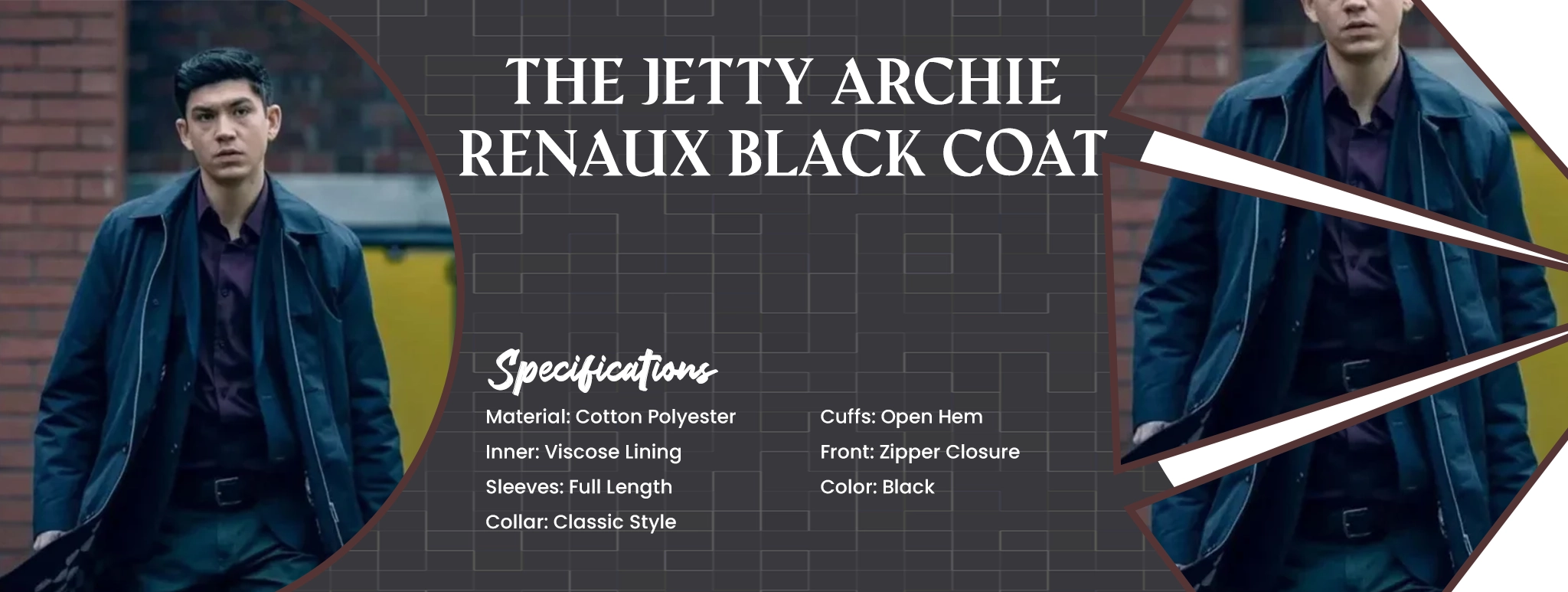 The Jetty Archie Renaux Black Coat
