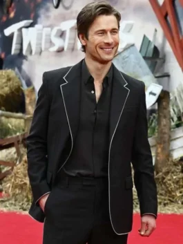 Twisters Glen Powell Black Suit