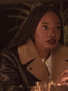 Weruche Opia Leather Shearling Jacket