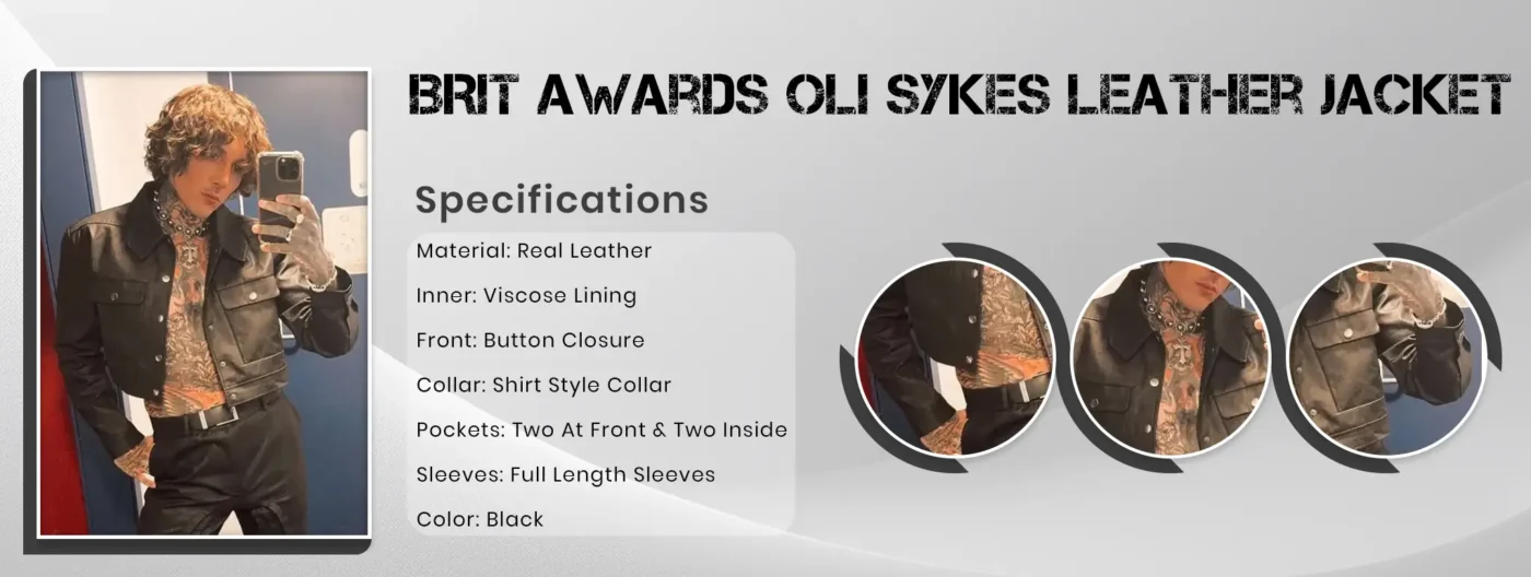 BRIT Awards Oli Sykes Leather Jacket