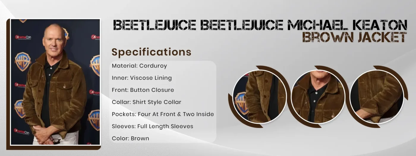 Beetlejuice Beetlejuice Michael Keaton Brown Jacket