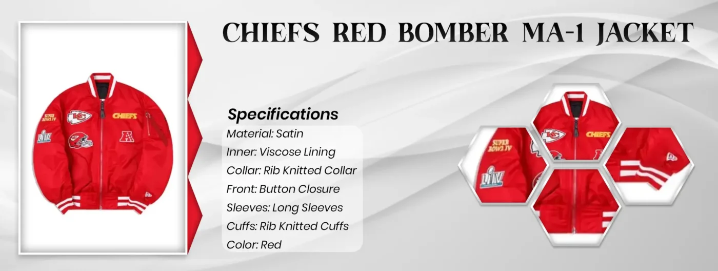 Chiefs Red Bomber MA-1 Jacket