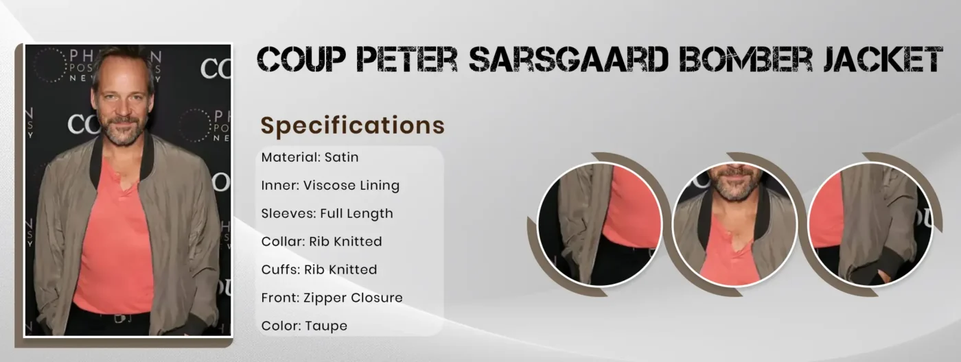 Coup Peter Sarsgaard Bomber Jacket