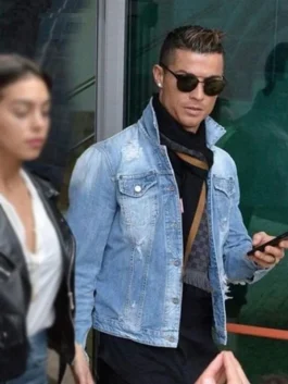 Cristiano Ronaldo Blue Denim Jacket