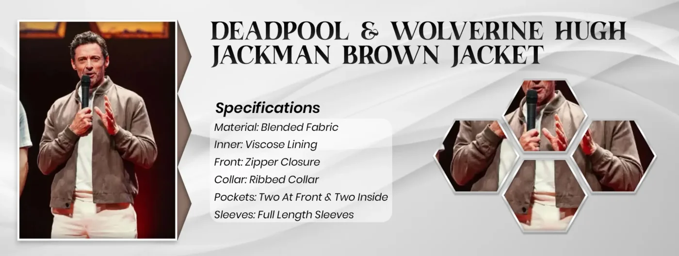 Deadpool & Wolverine Hugh Jackman Brown Jacket