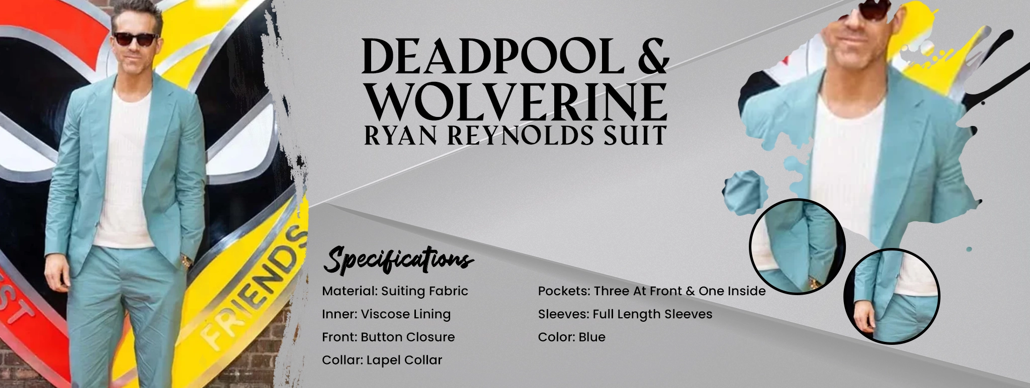 Deadpool & Wolverine Ryan Reynolds Suit