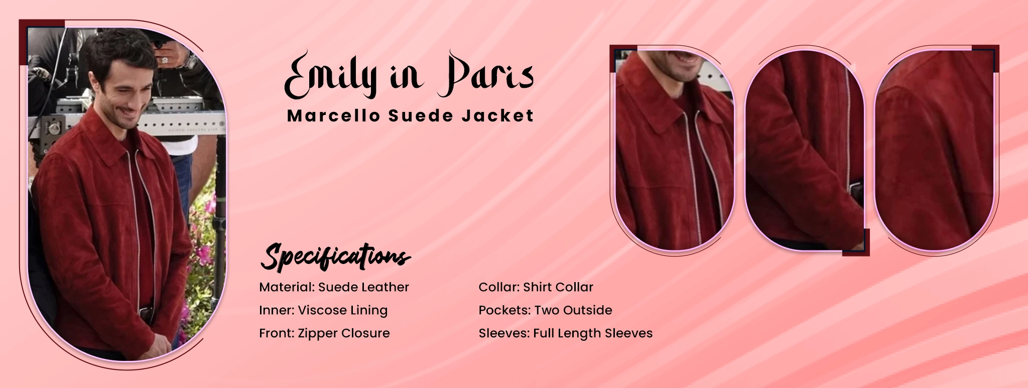 Emily in Paris Marcello Suede Jacket