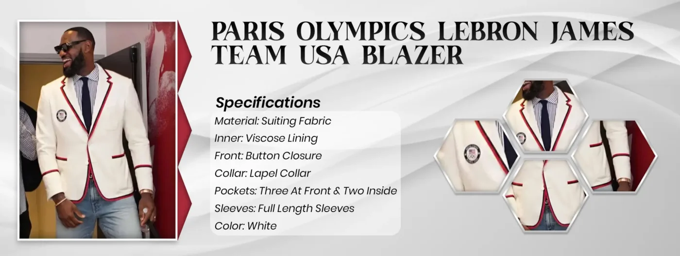 Paris Olympics LeBron James Team USA Blazer