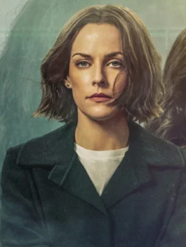 Riley Keough Black Long Wool Coat