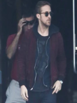 Ryan-Gosling-Maroon-Bomber-Jacket