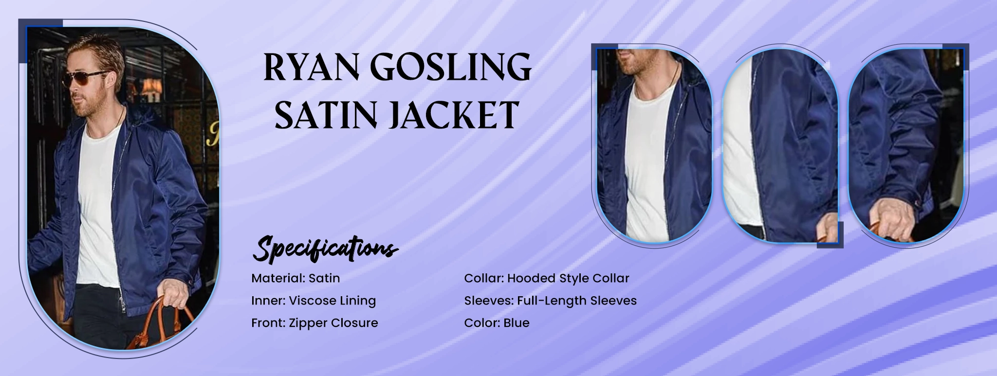 Ryan Gosling Satin Jacket