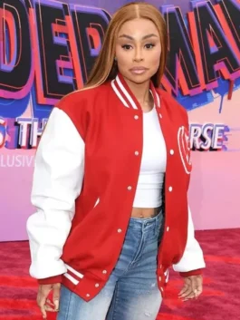 Blac Chyna Red Varsity Jacket