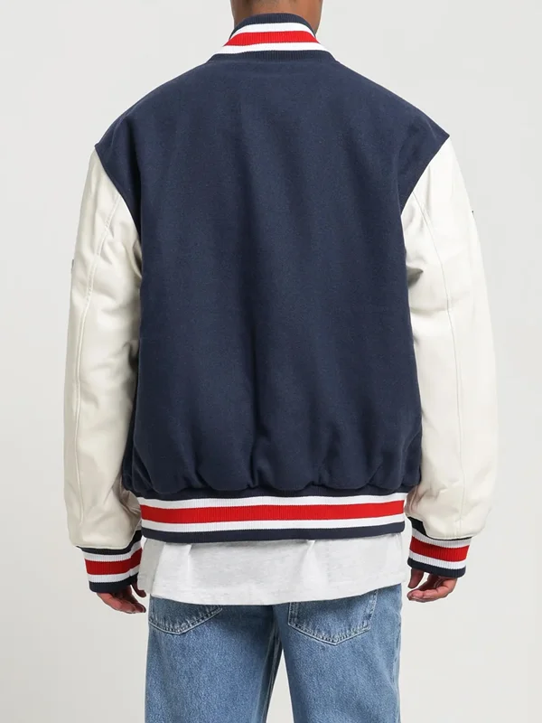 thumbnail image 2 of Men's Vintage Baseball Letterman Varsity Jacket – Snap Button, Nylon, S-3XL 2 of 3