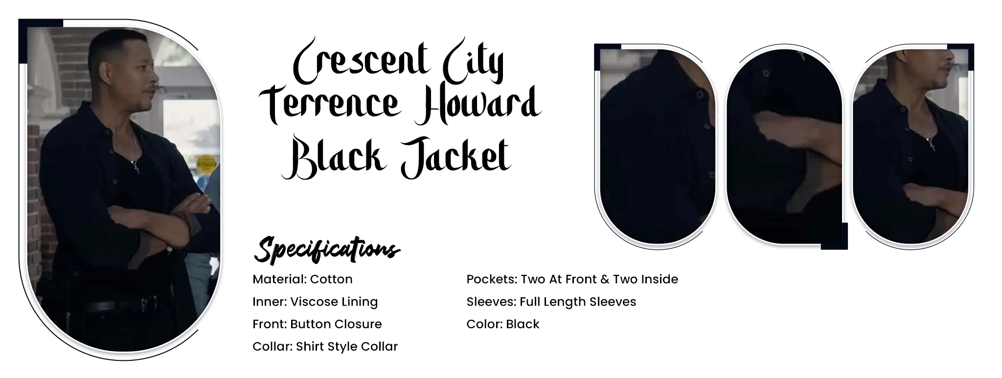 Crescent City Terrence Howard Black Jacket