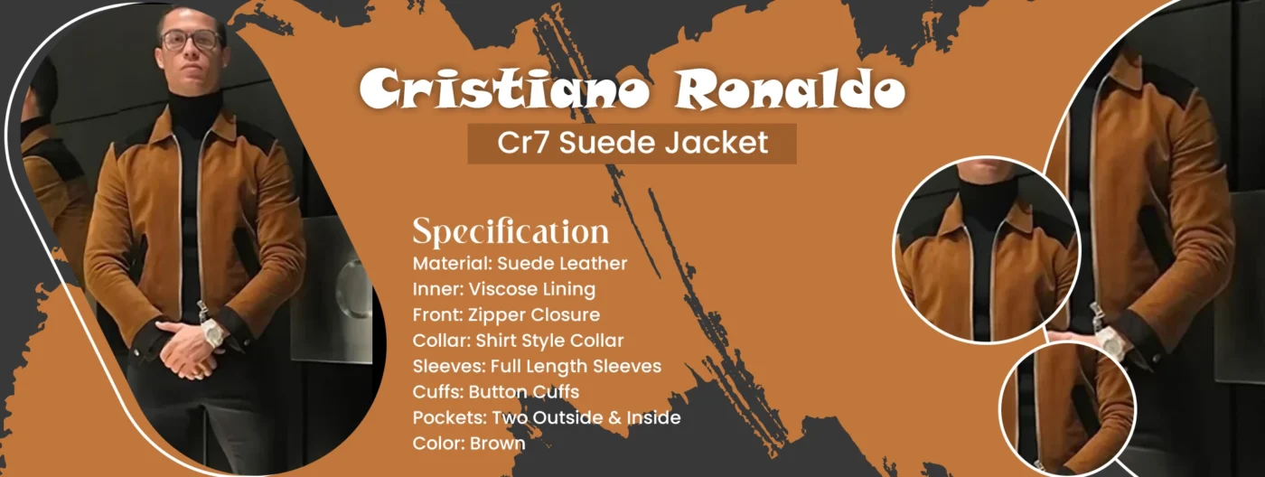Cristiano Ronaldo Cr7 Suede Jacket