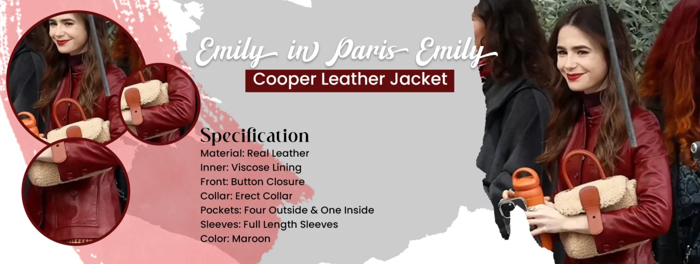 Emily in Paris Emily Cooper Leather Jacket