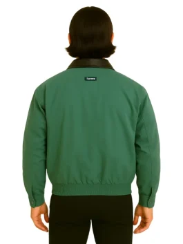Leather Collar Utility Jacket