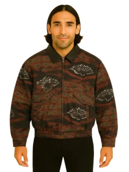 Leather Collar Utility Jacket (front)