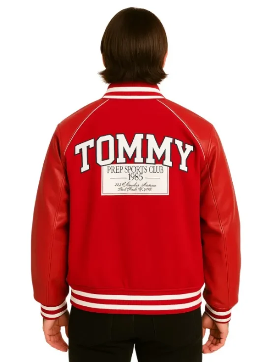 Relaxed Padded Varsity Jacket (Back)