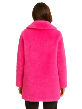 Sabrina Carpenter Pink Eco Fur Coat