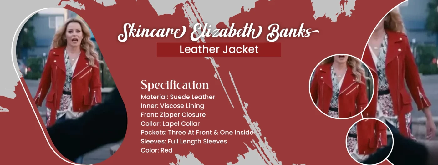 Skincare Elizabeth Banks Leather Jacket