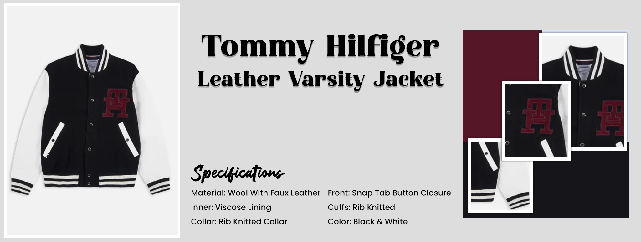 Tommy Hilfiger Leather Varsity Jacket