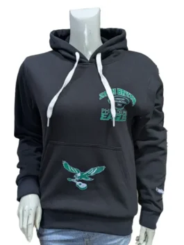 A high-quality fleece hoodie with a spacious pouch pocket and adjustable drawstring hood.