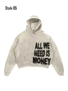 Front-Side-Of-The-Grey-All-We-Need-Is-Money-Oversized-Hoodie