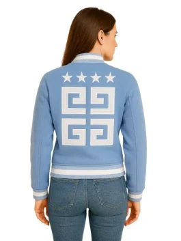 Givenchy Stars Cropped Varsity Jacket