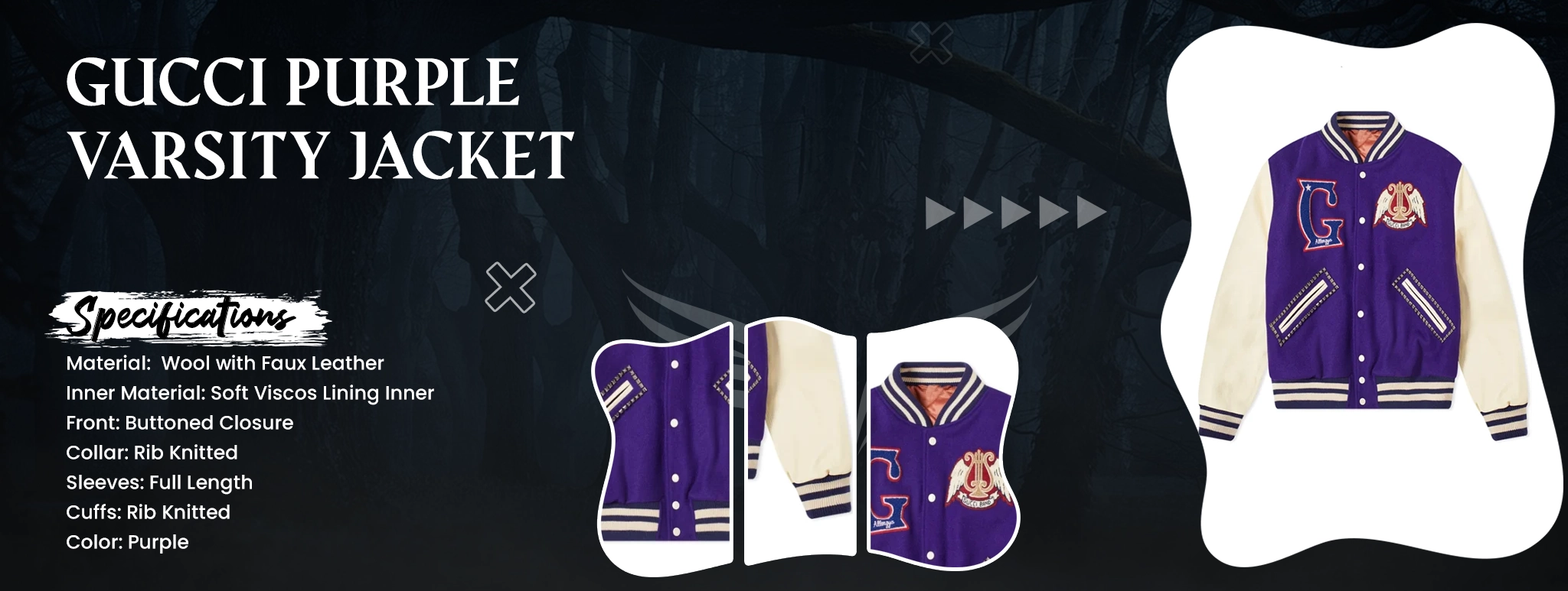 Gucci Purple Varsity Jacket