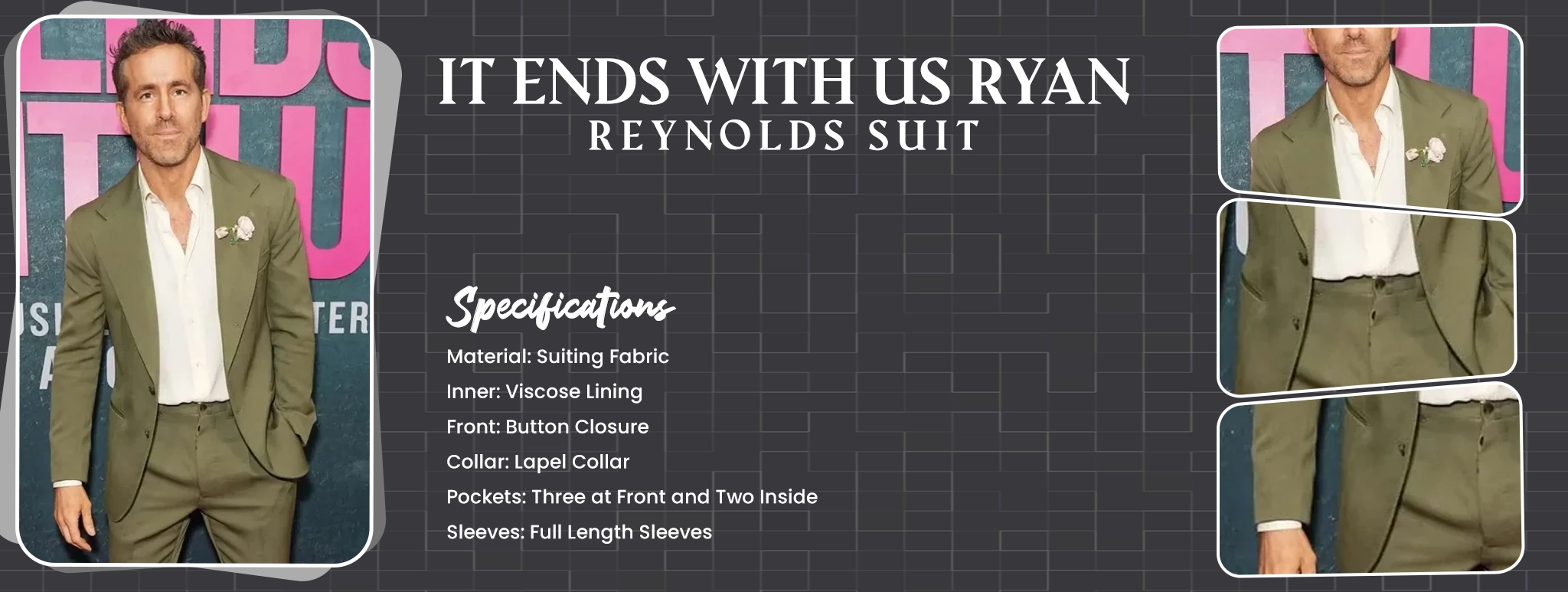 It Ends with Us Ryan Reynolds Suit