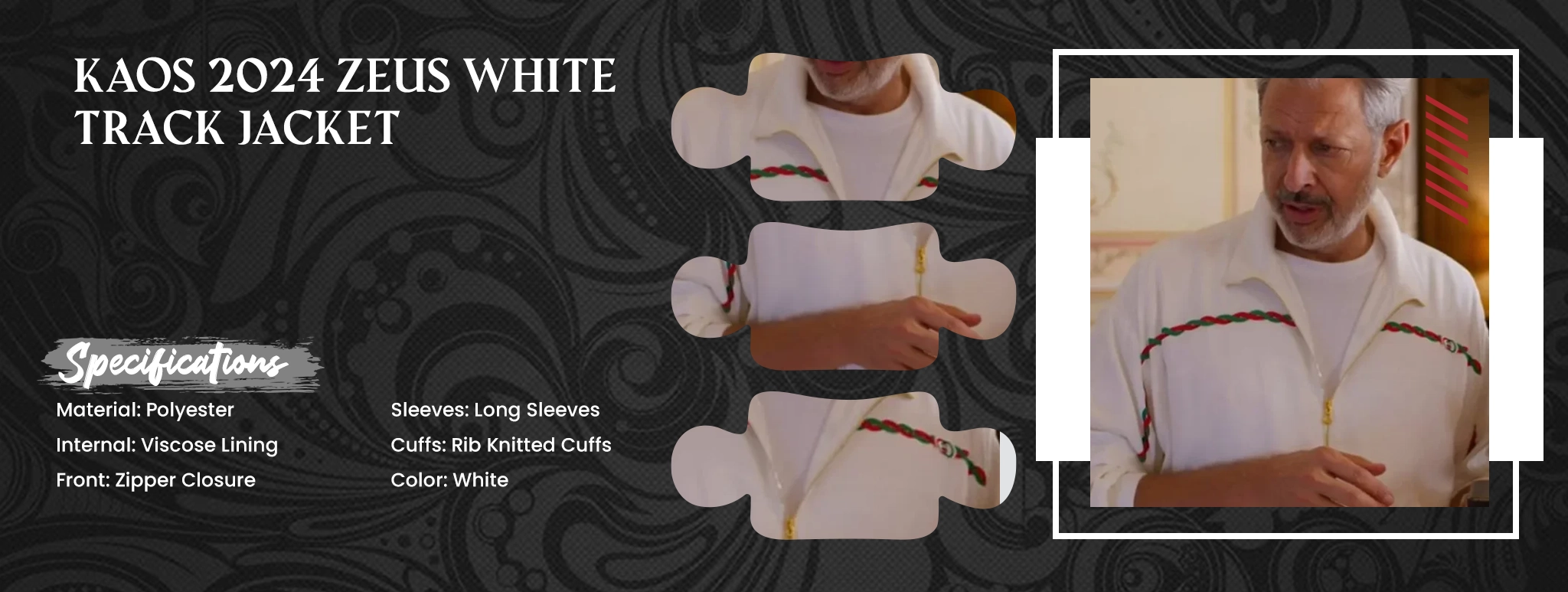 Kaos 2024 Zeus White Track Jacket