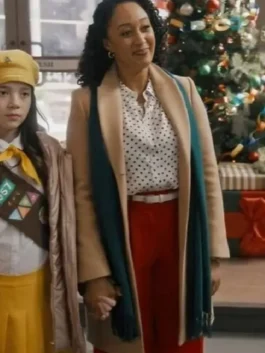 Scouting For Christmas Tamera Mowry Housley Trench Coat