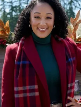Scouting For Christmas Tamera Mowry Housley Wool Coat