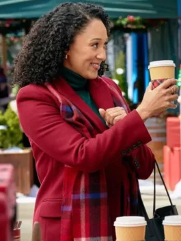 Scouting For Christmas Tamera Mowry Housley Wool Coat