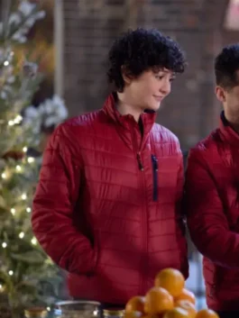 The 5-Year Christmas Party Katie Findlay Red Jacket