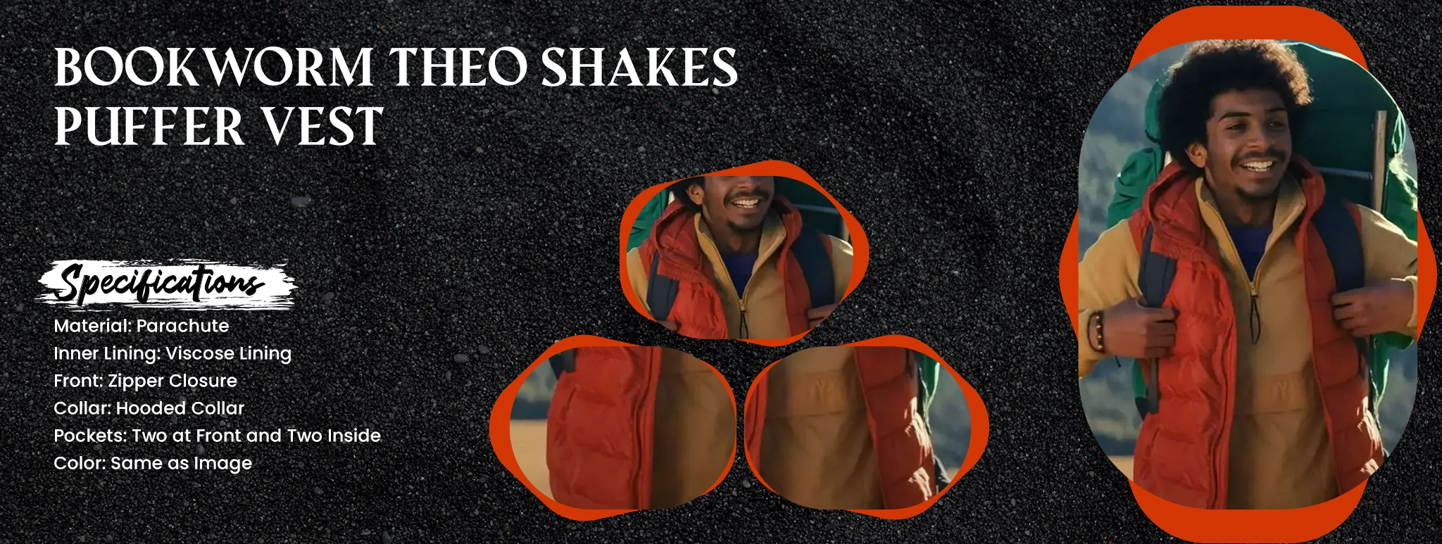 Bookworm Theo Shakes Puffer Vest