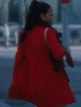 Meet Me Next Christmas Christina Milian Red Coat
