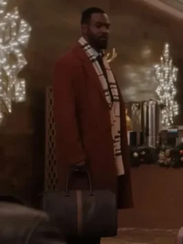 Meet Me Next Christmas Kofi Siriboe Brown Coat.