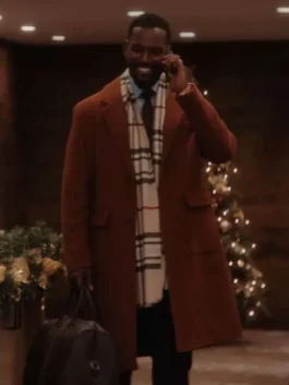 Meet Me Next Christmas Kofi Siriboe Brown Coat
