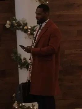 Meet Me Next Christmas Kofi Siriboe Brown Coat 2024