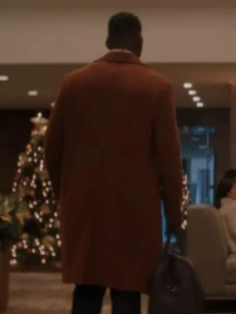 Meet Me Next Christmas Kofi Siriboe Brown Coat.