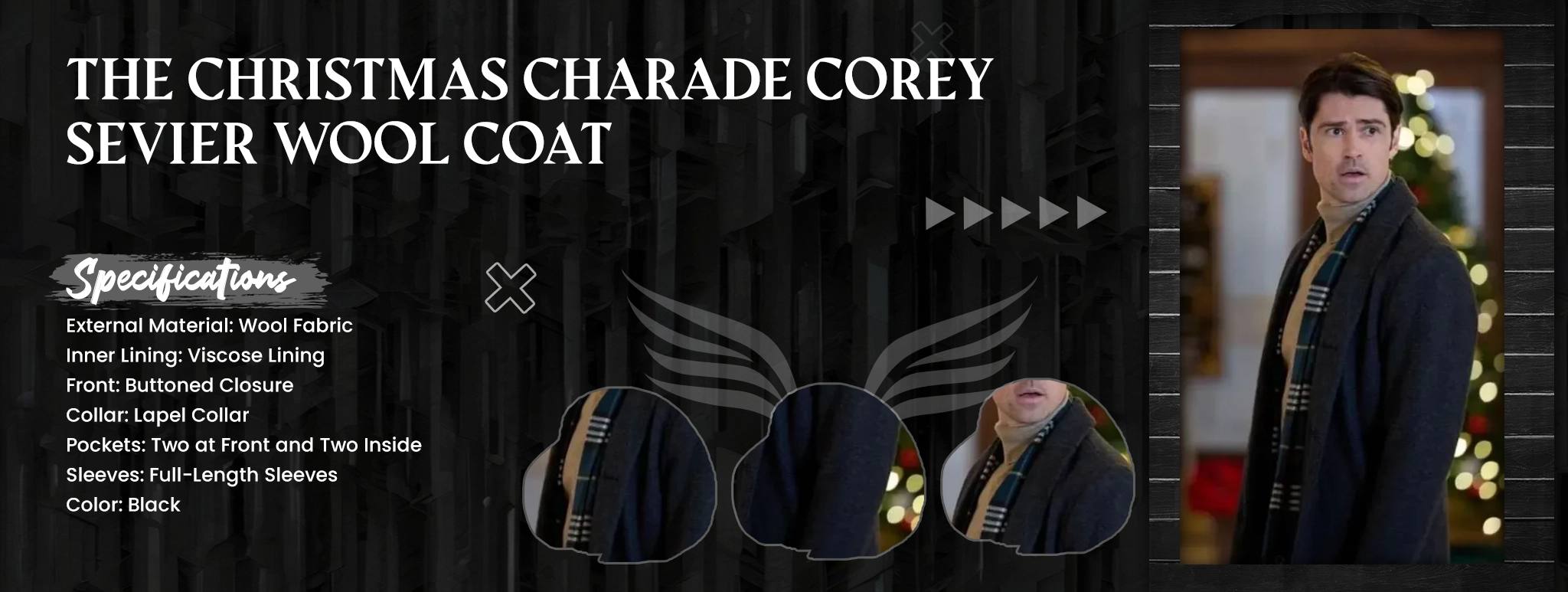 The Christmas Charade Corey Sevier Wool Coat