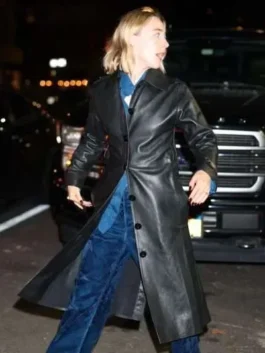The Outrun Saoirse Ronan Black Leather Coat